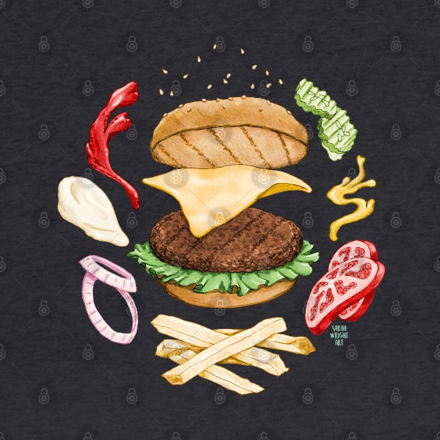 Burger Mandala by SarahWrightArt